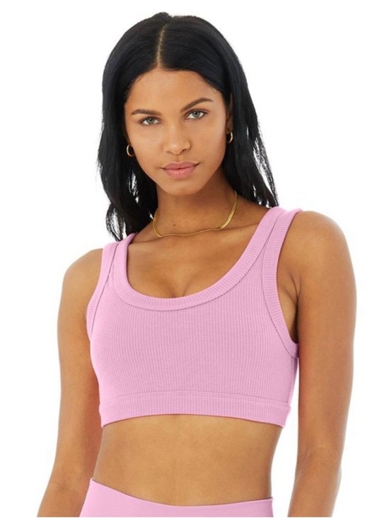 ALO Yoga Other - Alo Yoga Ribbed Wellness Bra Pink Lavender Scoop Sports Bra Size Small S
